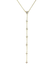 שרשרת טיפה נופלת בשילוב זירקונים