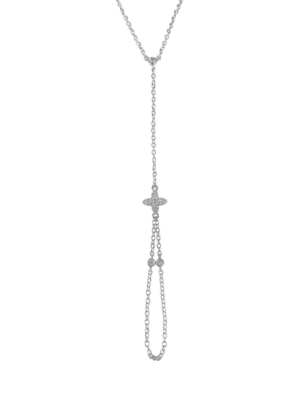 צמיד טבעת פרח משובץ עדין