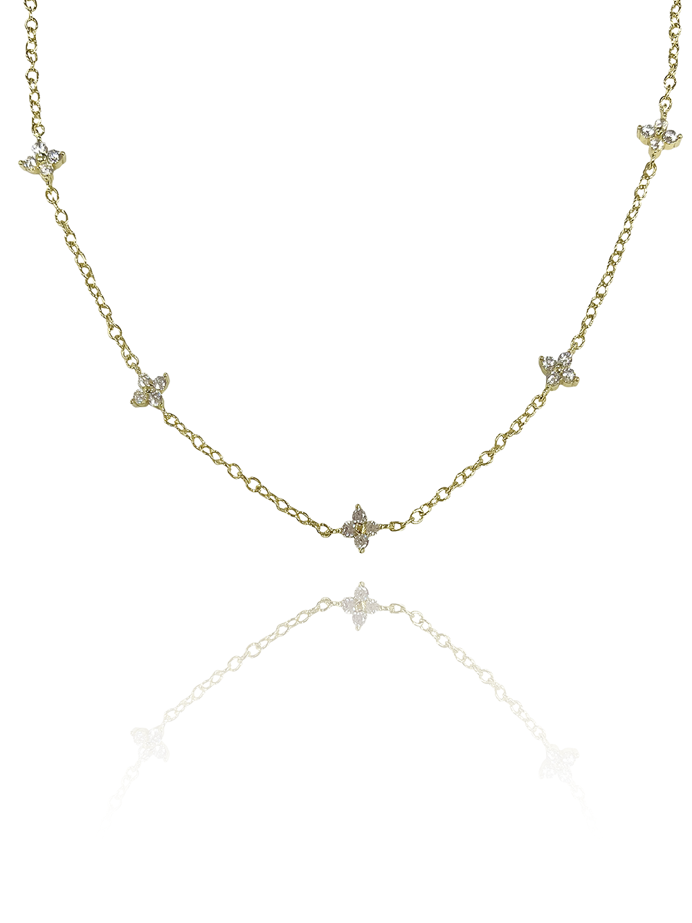 שרשרת פרחים צמודה