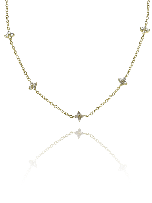 שרשרת פרחים צמודה