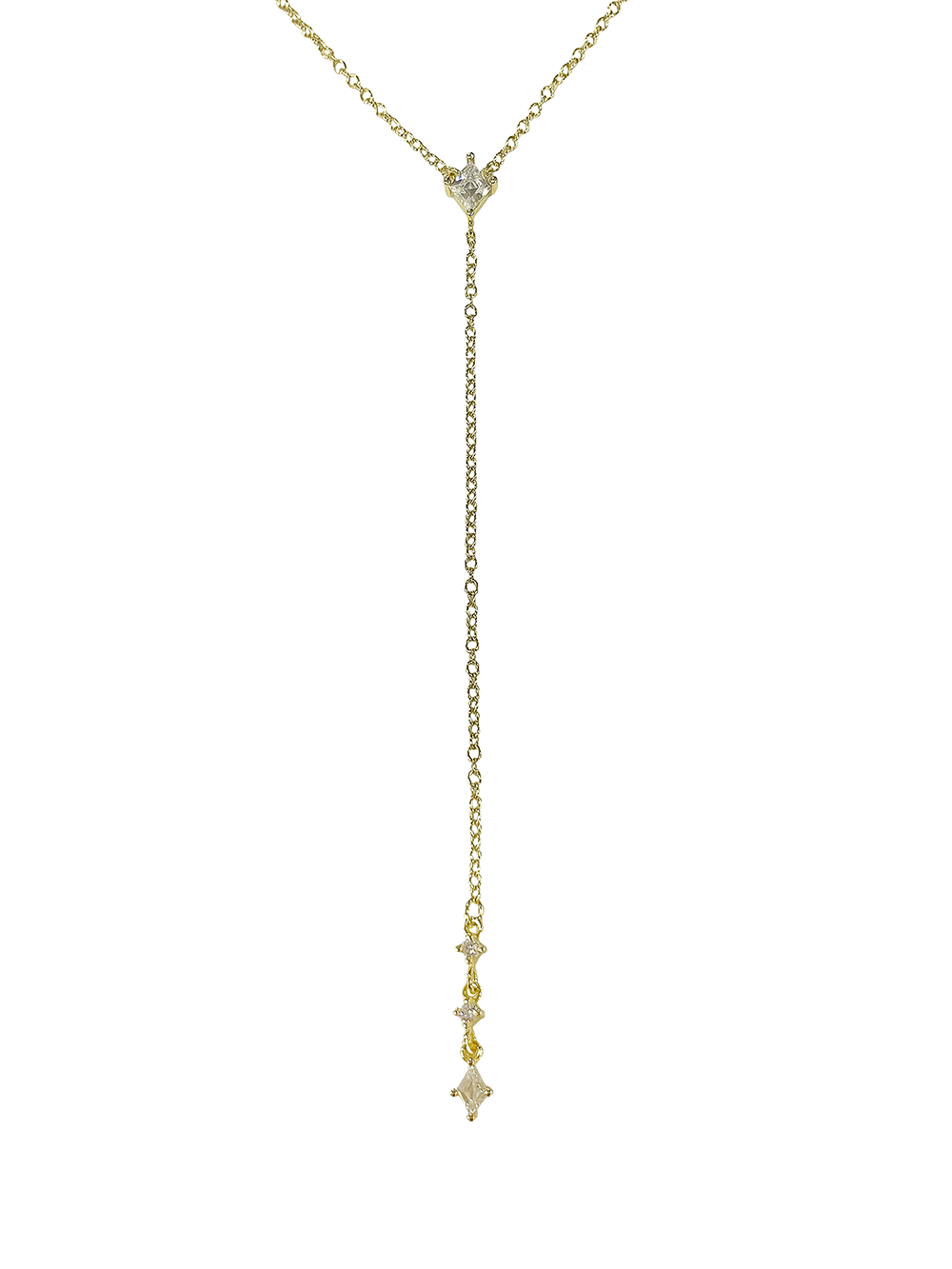 שרשרת מעוין נופלת מכסף אמיתי 925