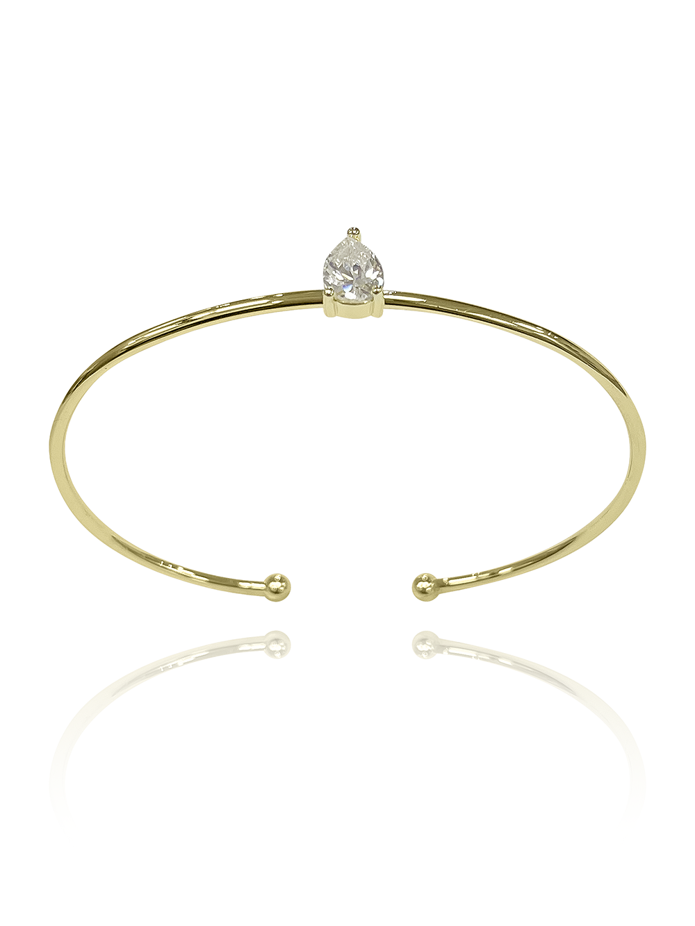 צמיד קשיח זירקון טיפה