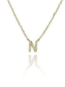 שרשרת אות משובצת עדינה