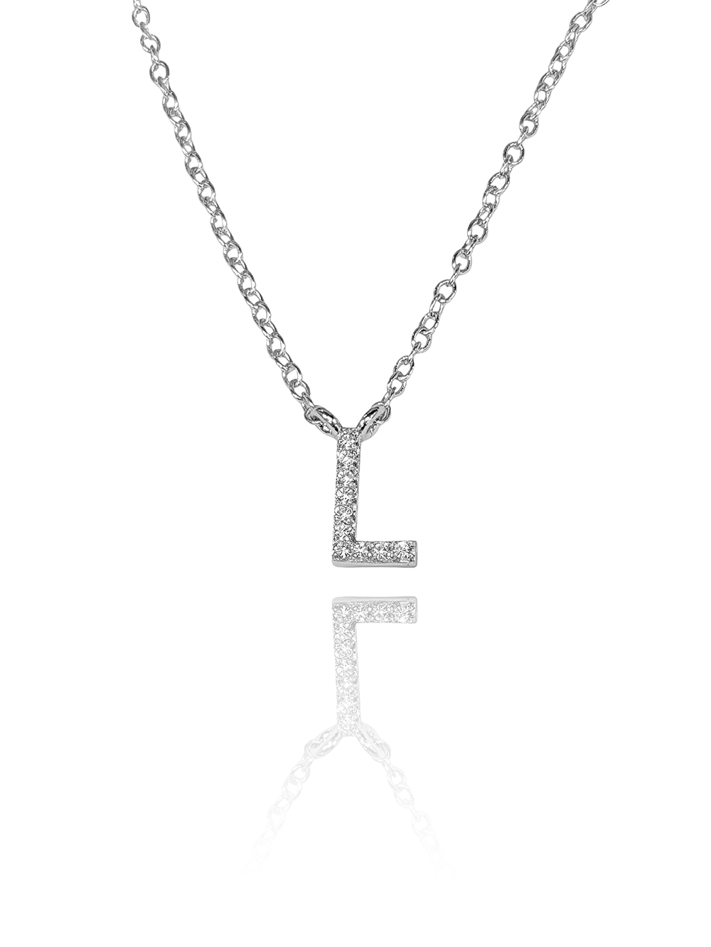 שרשרת אות משובצת עדינה