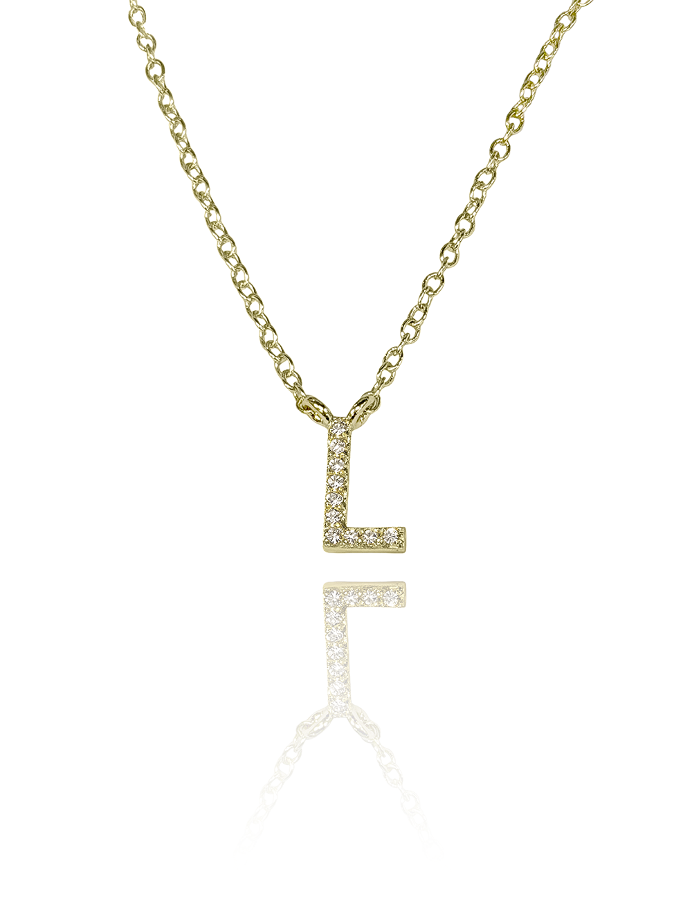 שרשרת אות משובצת עדינה