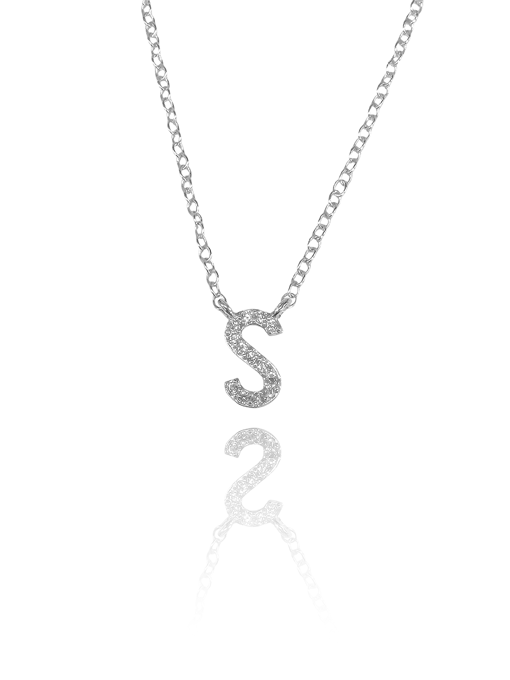 שרשרת אות משובצת עדינה