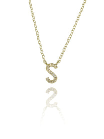 שרשרת אות משובצת עדינה