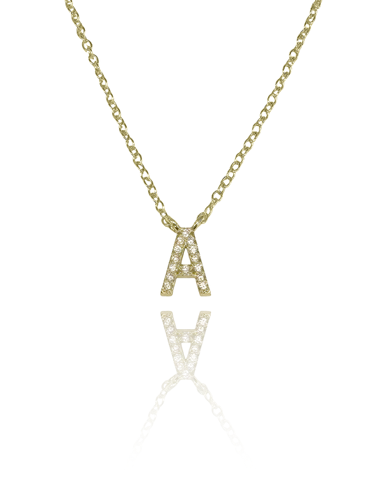 שרשרת אות משובצת עדינה