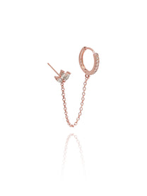 עגיל פרח לוטוס בל בשילוב חישוק