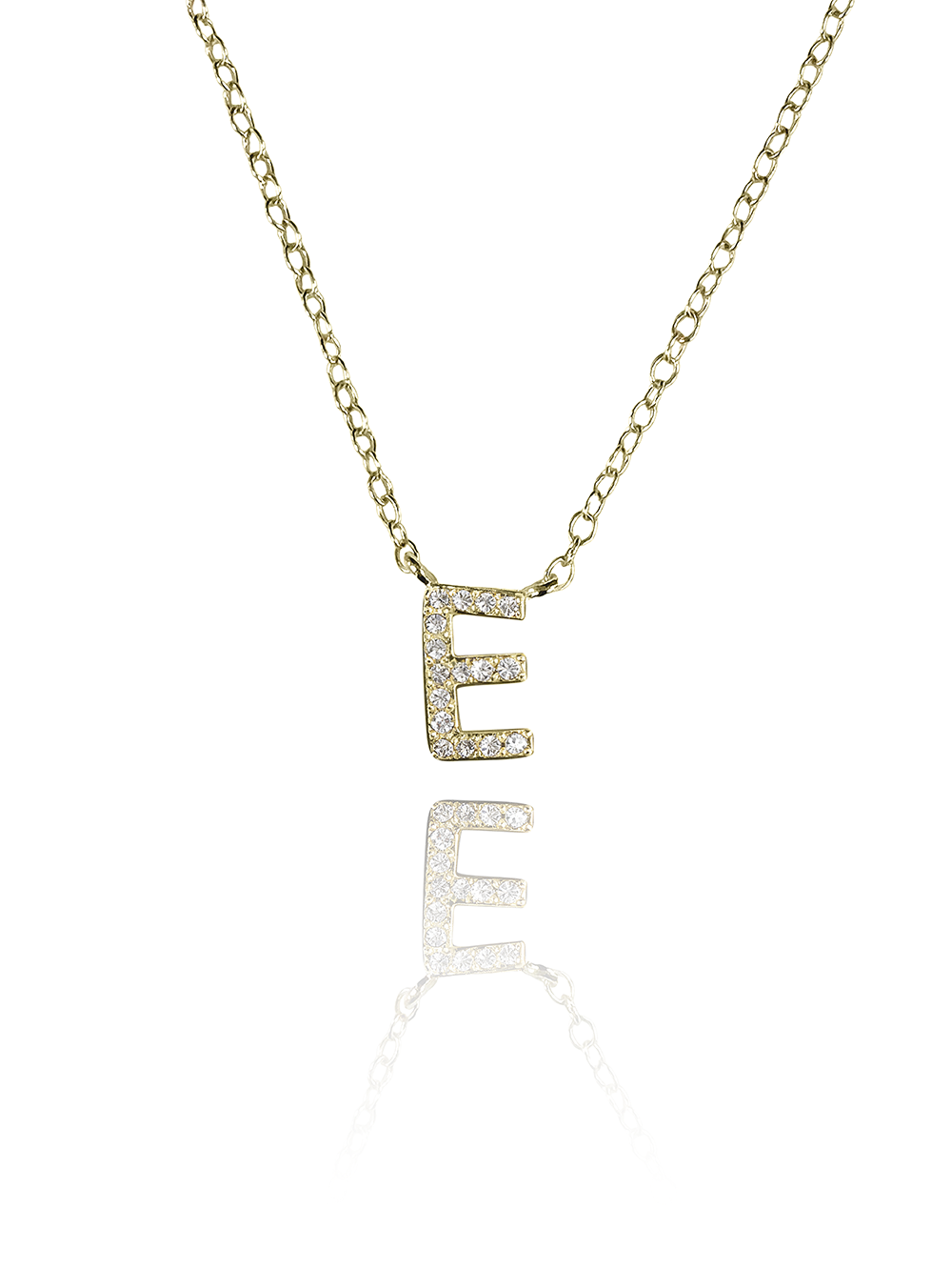 שרשרת אות משובצת עדינה