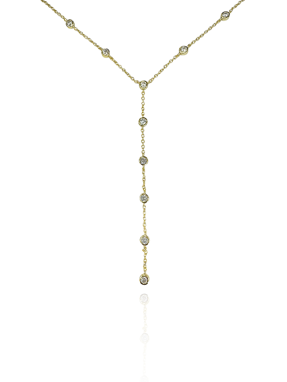 שרשרת זירקונים נופלת מכסף אמיתי 925