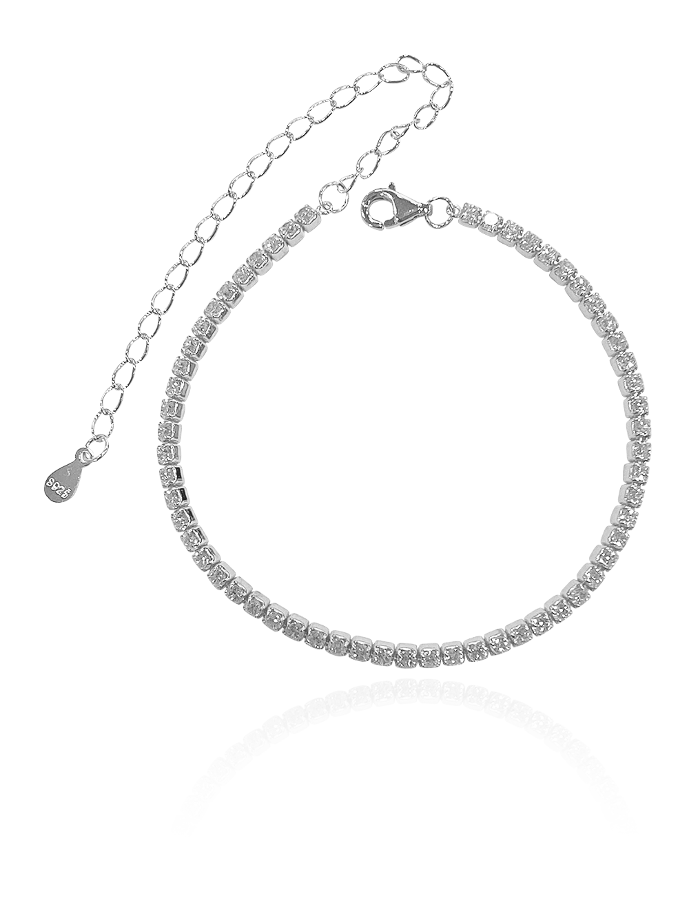 צמיד טניס מכסף אמיתי 925