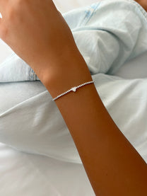 צמיד טניס לב