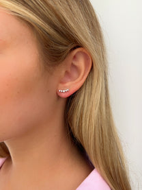 זוג עגילי זירקונים מטפסים