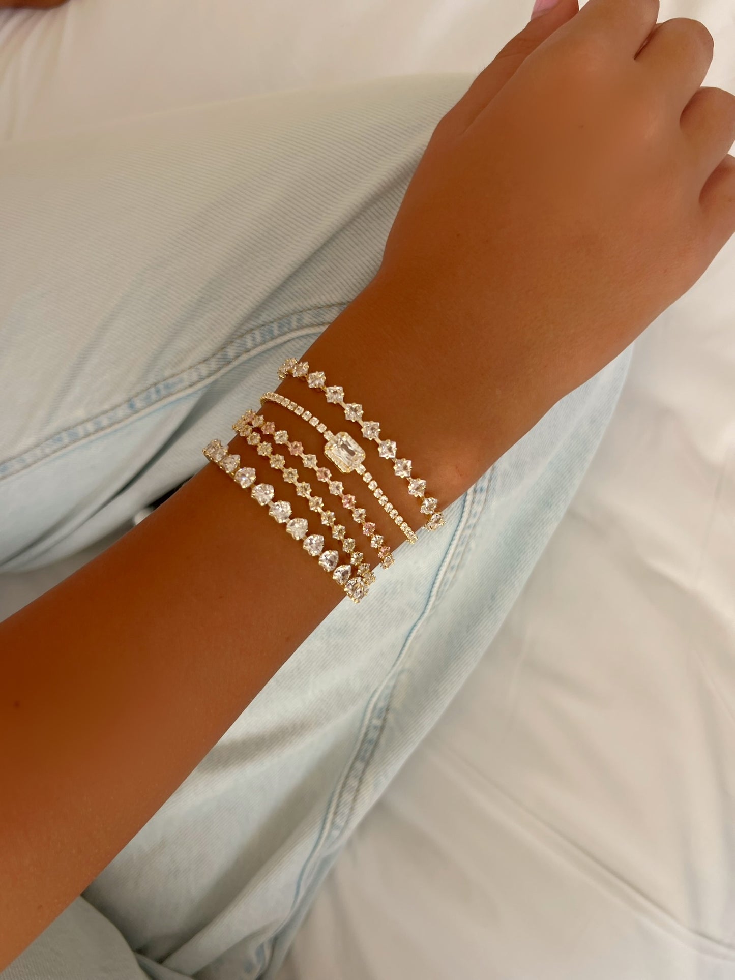 צמיד טניס ריבועים