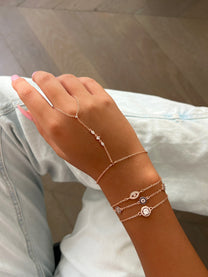 צמיד טבעת משובץ עדין