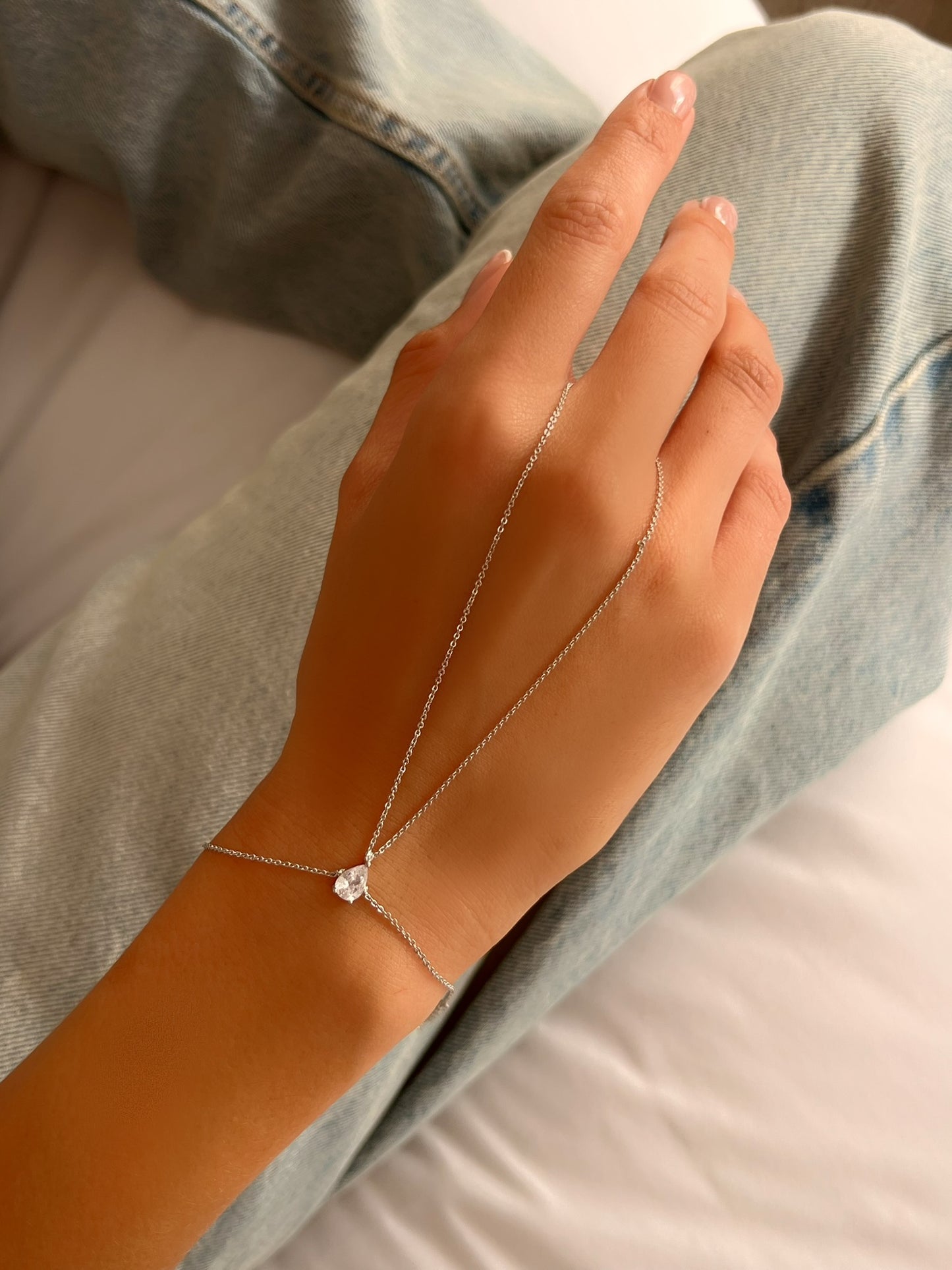 צמיד טבעת זירקון טיפה