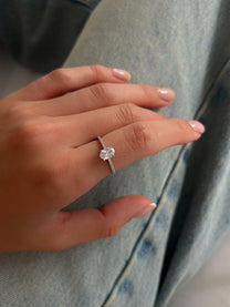 טבעת זירקון אובל