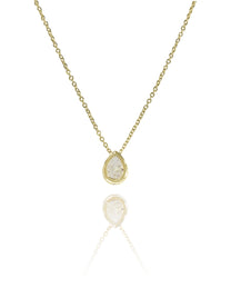 שרשרת זירקון טיפה מסגרת