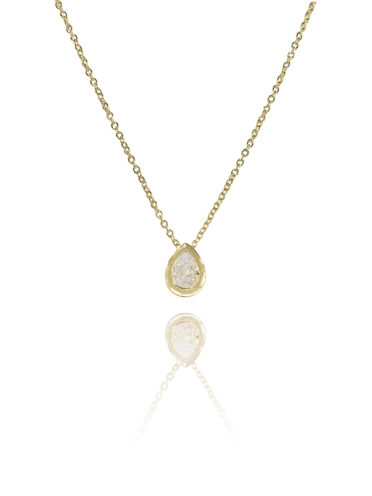 שרשרת זירקון טיפה מסגרת