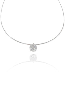 שרשרת קשיחה בשילוב זירקון אובל