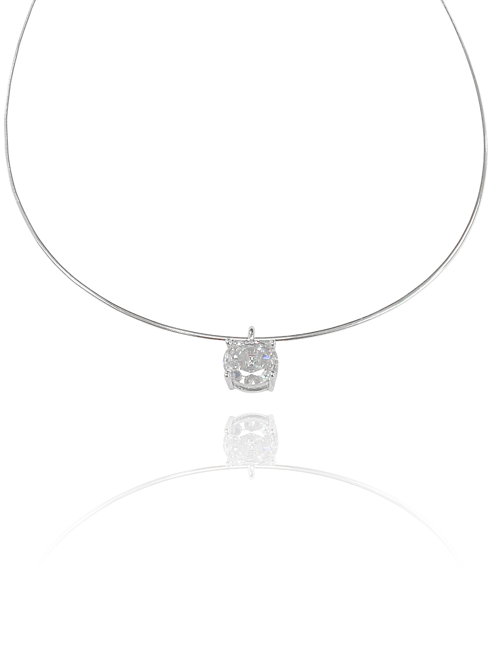 שרשרת קשיחה בשילוב זירקון אובל