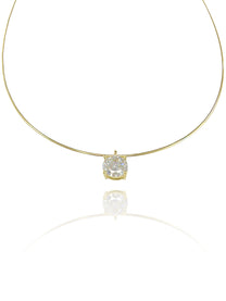 שרשרת קשיחה בשילוב זירקון אובל