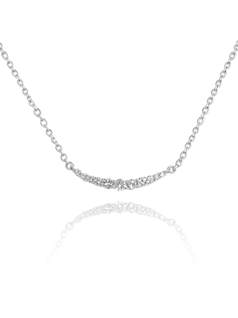 שרשרת פס משובצת עדינה