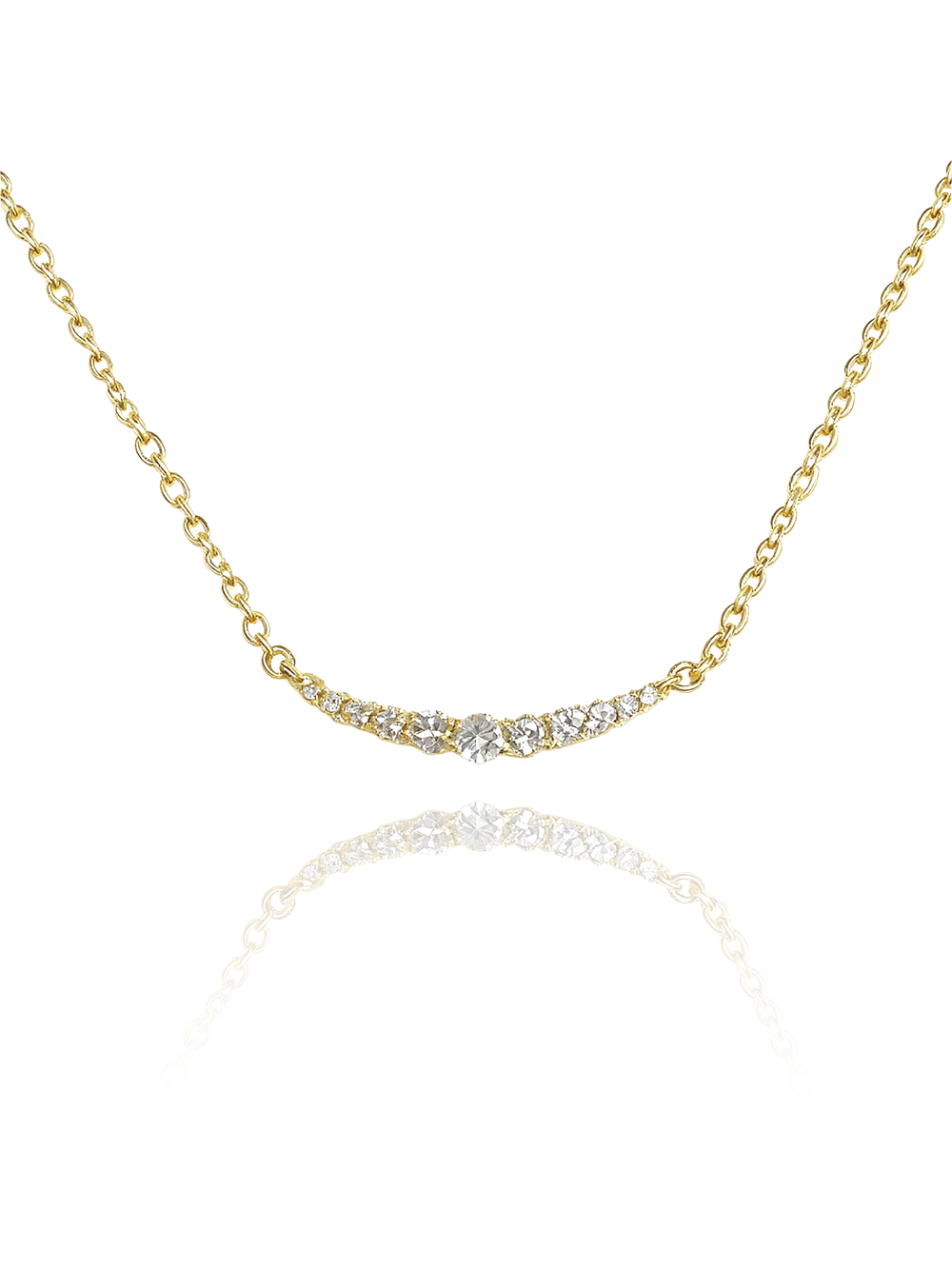 שרשרת פס משובצת עדינה