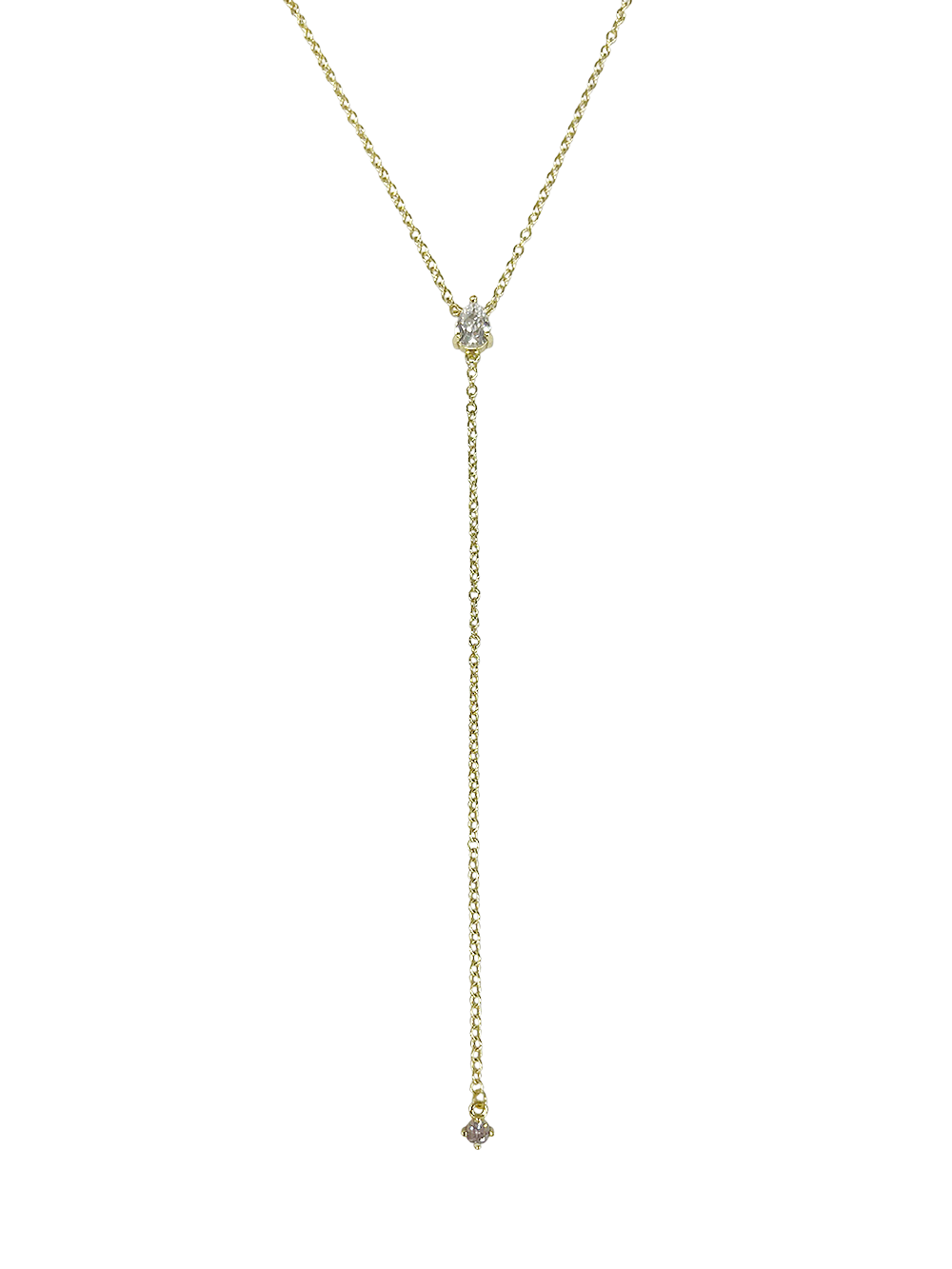 שרשרת זירקון טיפה נופלת