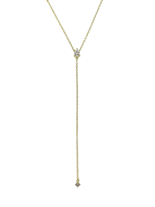 שרשרת זירקון טיפה נופלת