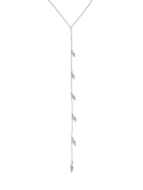 שרשרת זירקוני מרקיז נופלת מכסף אמיתי 925