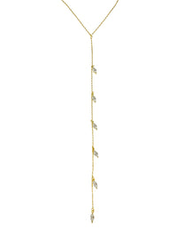 שרשרת זירקוני מרקיז נופלת מכסף אמיתי 925