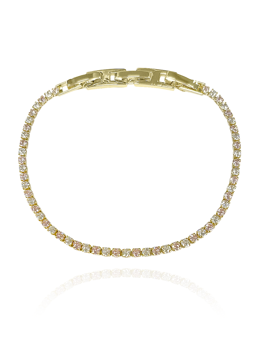 צמיד טניס אירועים ורוד