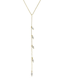 שרשרת זירקוני מרקיז נופלת עדינה מכסף אמיתי 925