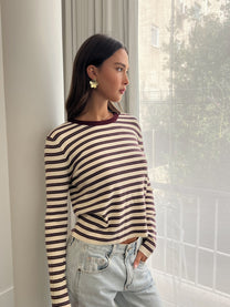 חולצת סוודר פסים לורן