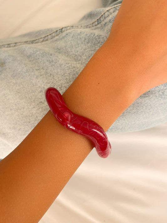 צמיד קשיח בוהו מסולסל