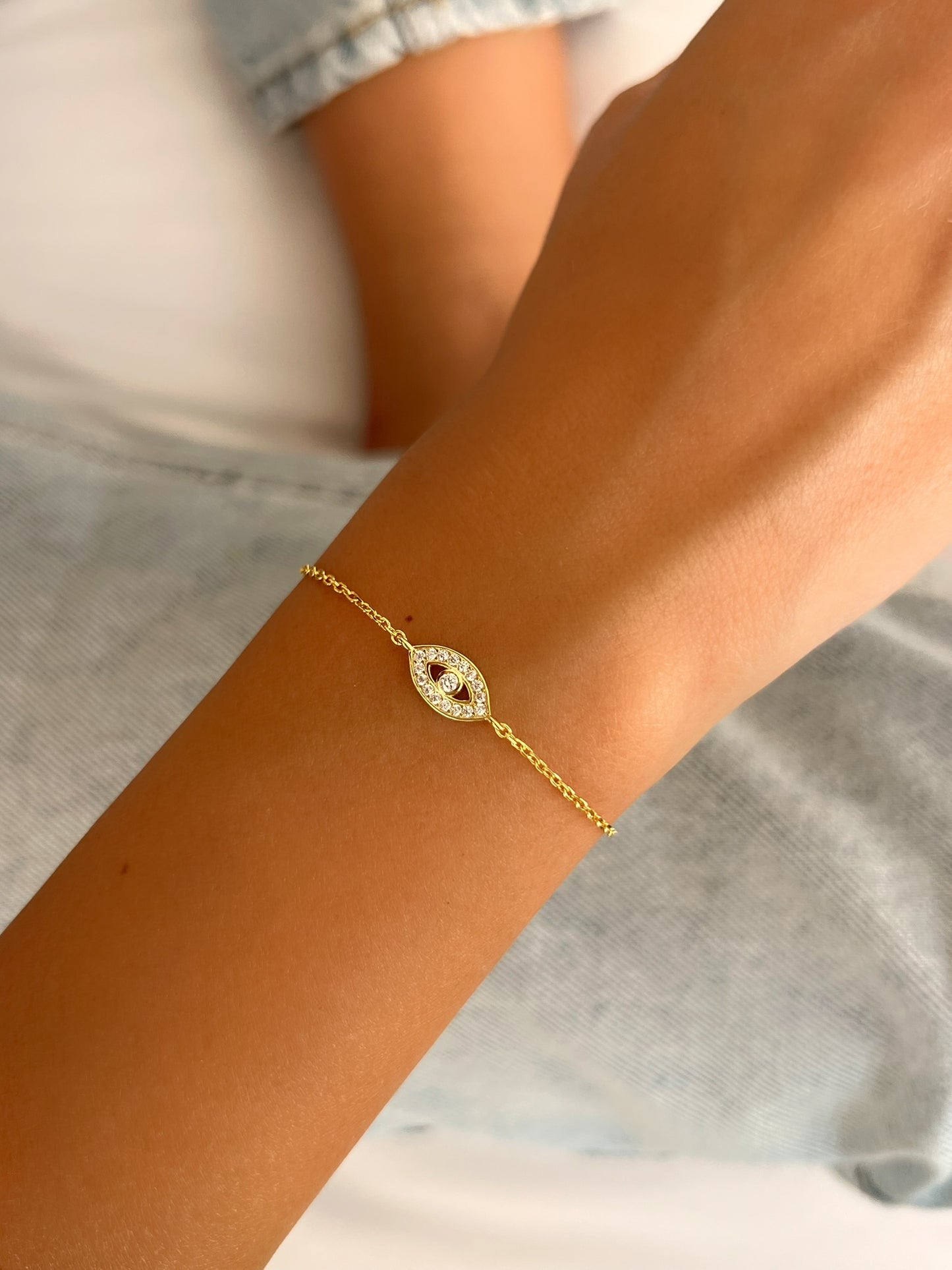 צמיד עין מכסף אמיתי 925