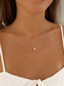 שרשרת זירקון טיפה עדינה