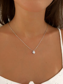 שרשרת זירקון טיפה מסגרת