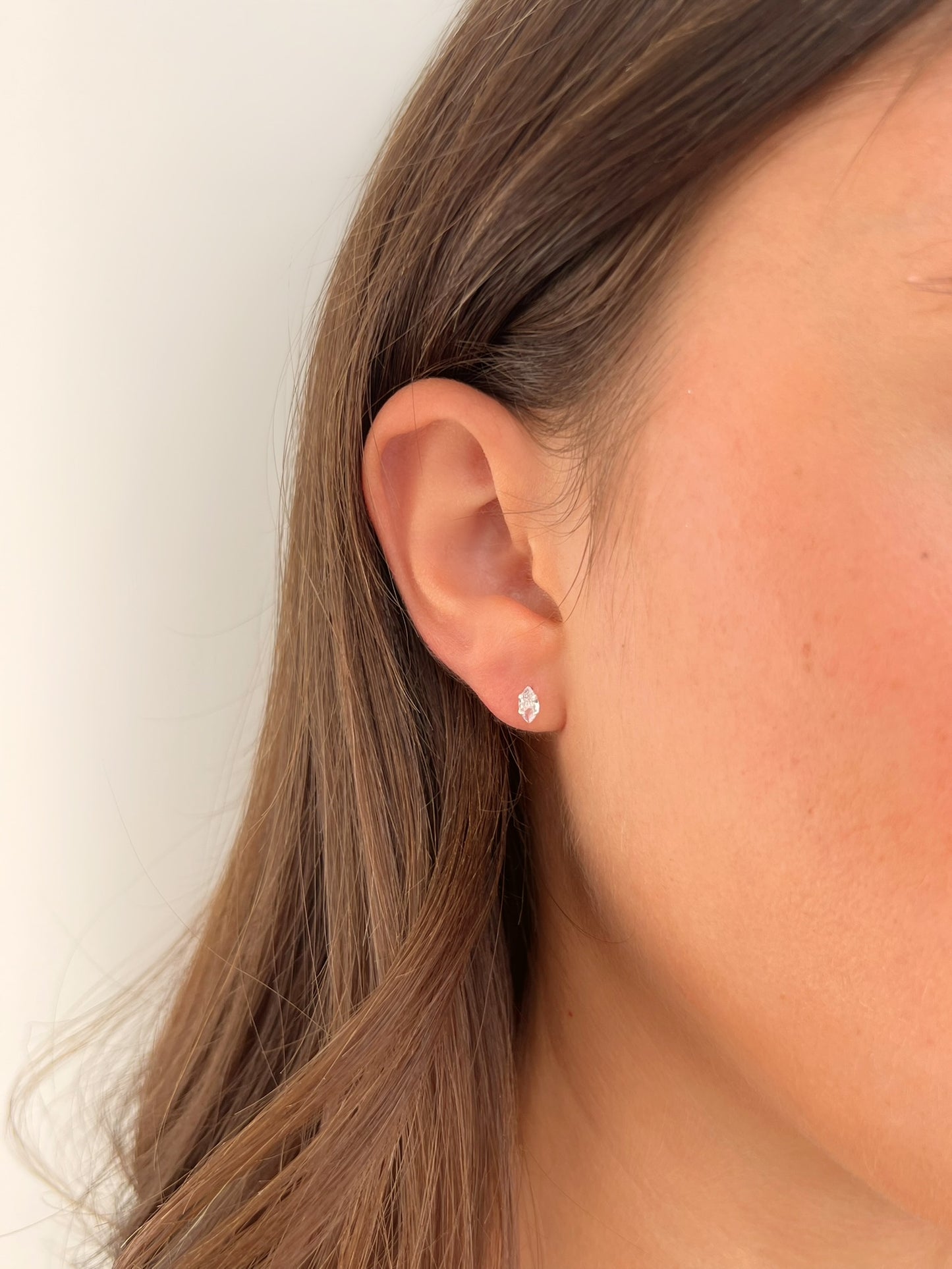 זוג עגילי זירקון מרקיז מכסף אמיתי 925