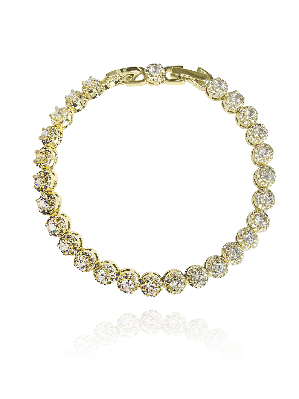 צמיד אבנים משובצים עדינים