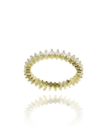 טבעת זירקונים מכסף אמיתי 925