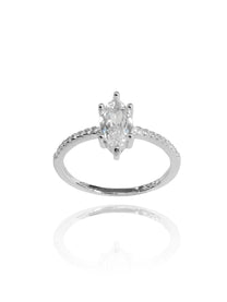 טבעת מרקיז מכסף אמיתי 925