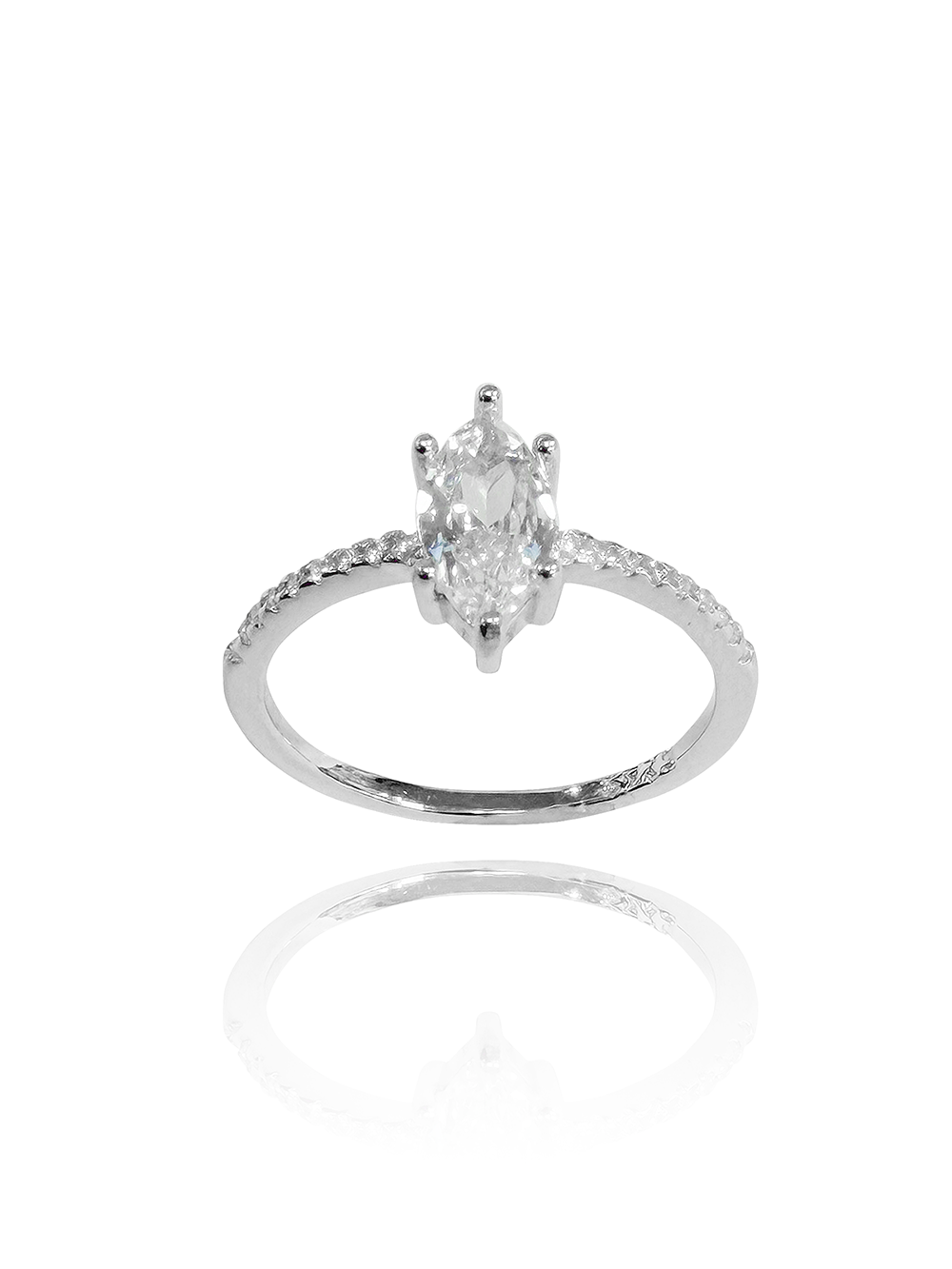 טבעת מרקיז מכסף אמיתי 925