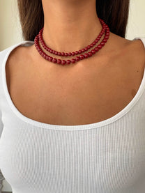 שרשרת חרוזים בורדו