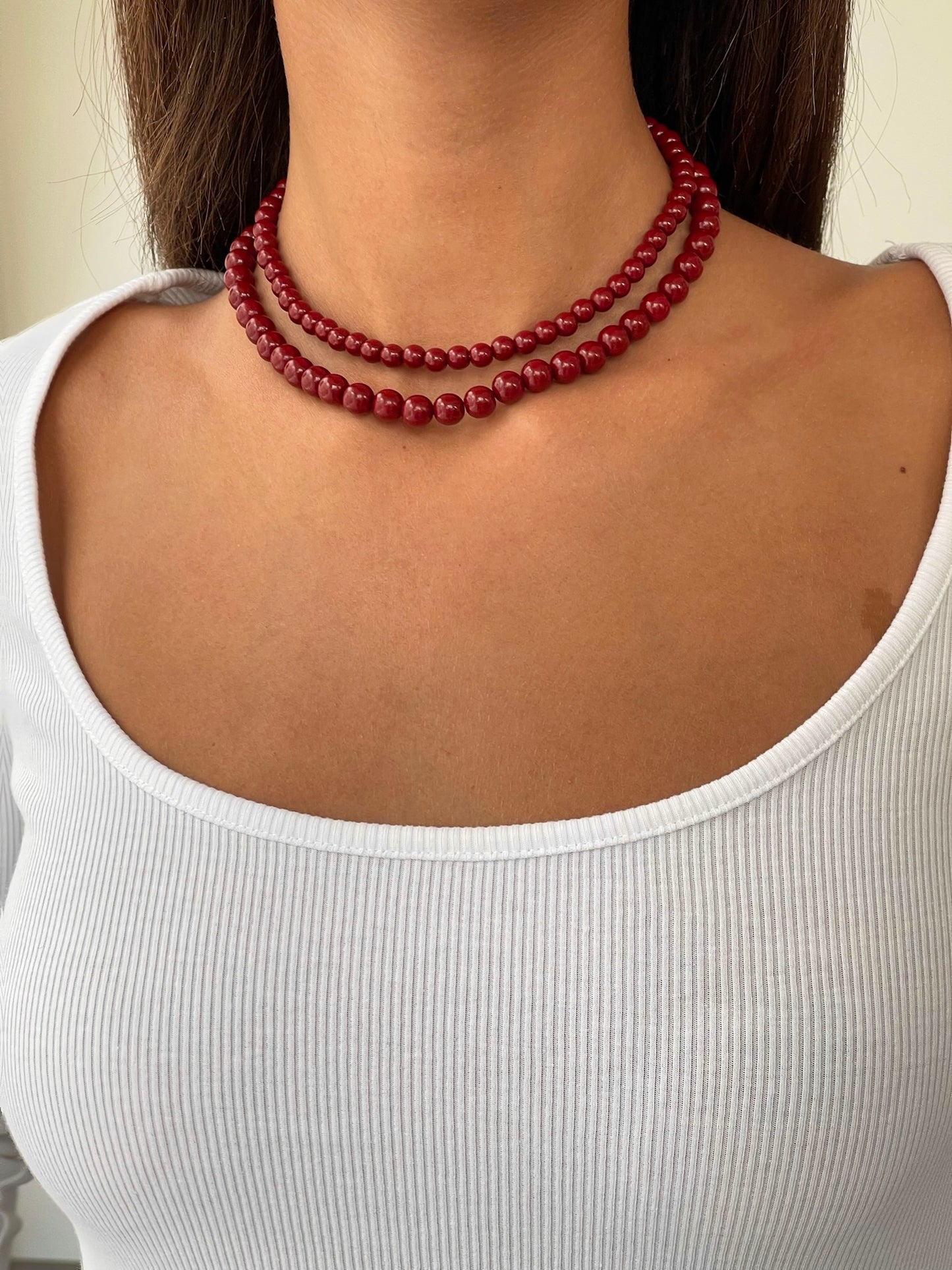 שרשרת חרוזים בורדו