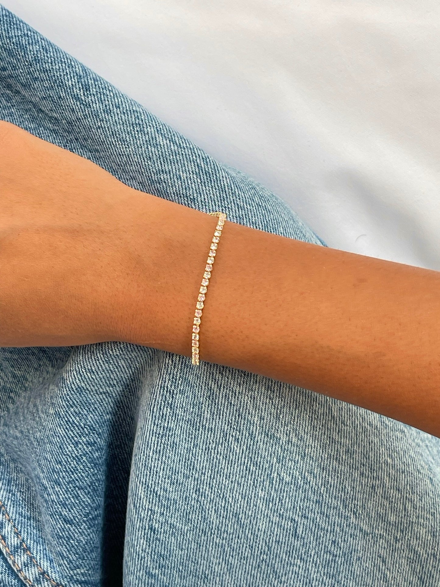 צמיד טניס אירועים ורוד