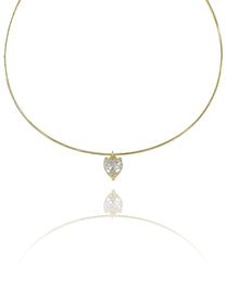 שרשרת קשיחה בשילוב זירקון לב