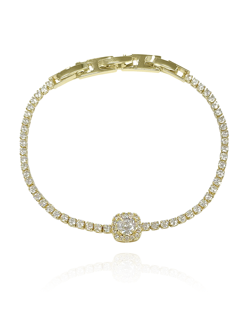 צמיד טניס אבן זירקון משובץ